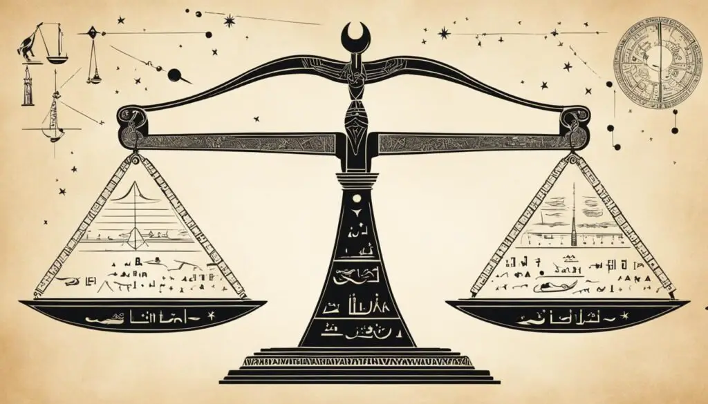 Libra sign and ancient Egyptian beliefs