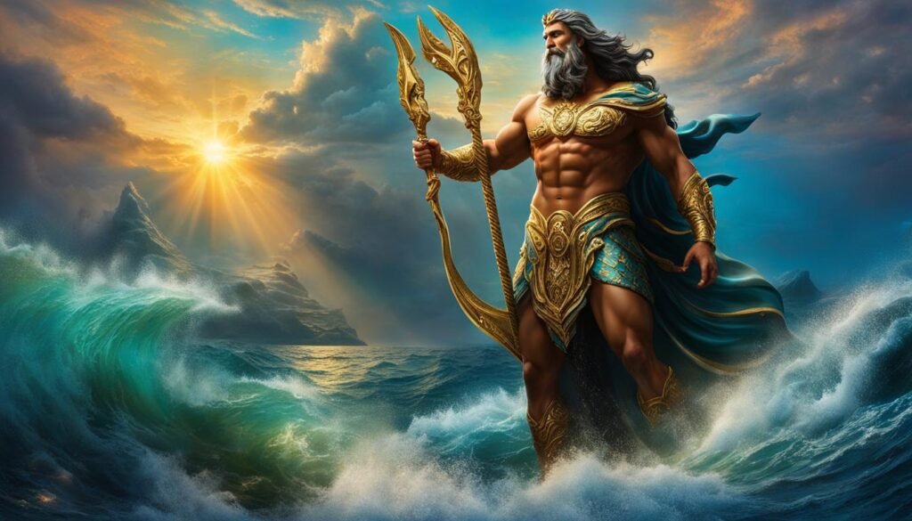 Poseidon and his trident