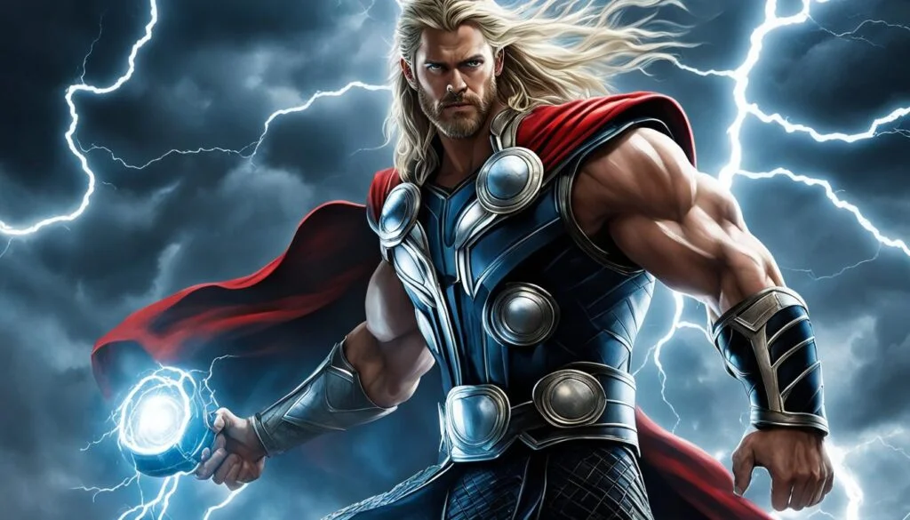 Thor conjuring lightning