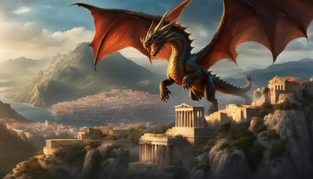 does greek mythology have dragons