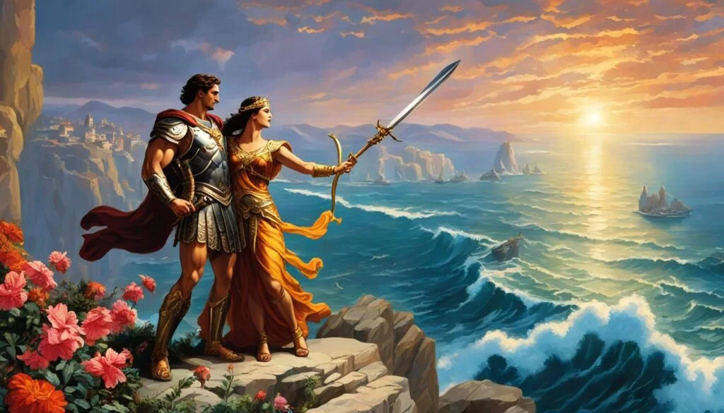 Perseus and Danae returning to Argos