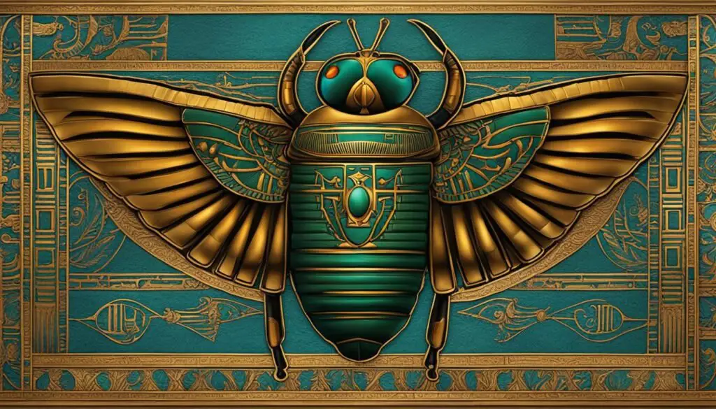 scarab beetle in Egyptian art